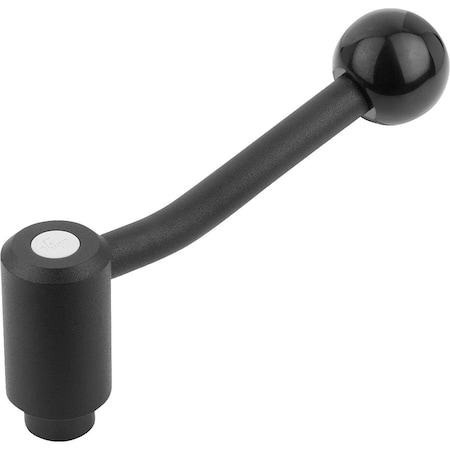 Tension Lever W.Safety Function Size:1 M08, A=88, Form:20° Steel, Comp:Plastic